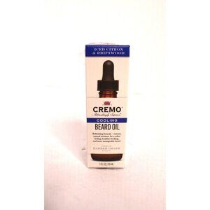 Cremo Cooling Beard Oil 1 fl oz Iced Citron & Driftwood Barber Grade‎ NWB